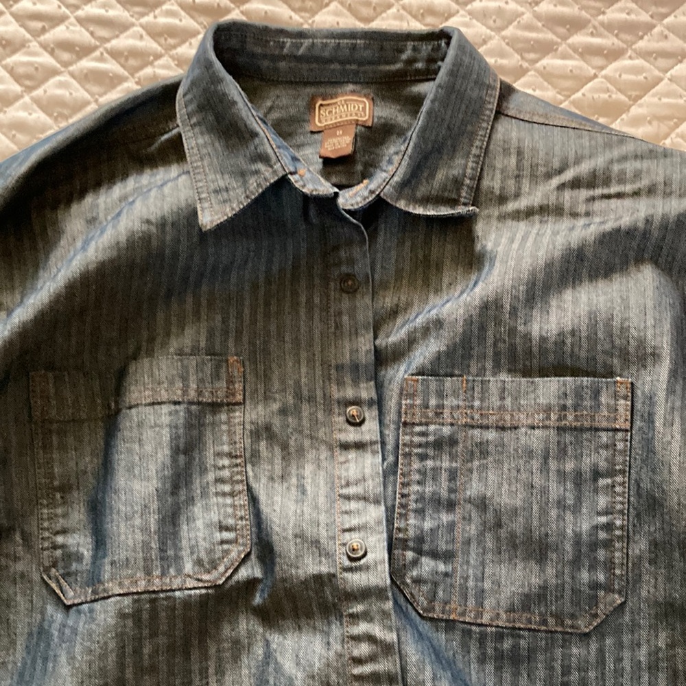 Blue Denim-like work shirt